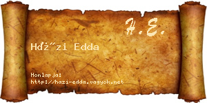 Házi Edda névjegykártya